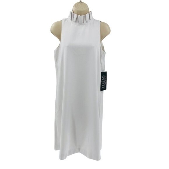 Tuckernuck | NEW Blythe Ruffle Collar Sleeveless Mini Dress in White Size M - Picture 3 of 10